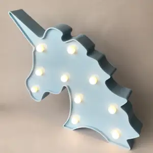 Battery Operated Light Unicorn Marquee Battery Operated LED Night Lights Wall Decoration Decorative Sign For Table Wedding Birthday Party