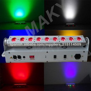 9pcs RGBAW interior + UV alimentado e inalámbrico de batería de la pared <span class=keywords><strong>del</strong></span> dmx lavadora / led Luces de <span class=keywords><strong>fiesta</strong></span> - Product Image 1
