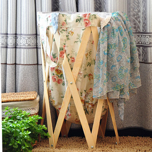 ผ้าสีเทาคุณภาพสูงทอตะกร้าซักผ้าพับได้ชนิดสนสไตล์ศิลปะพื้นบ้านผ้าตะกร้าซักผ้า - Product Image 2