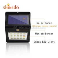 Nouveau 26 LED Motion Sensor Security Solar American High Display Garden Lamp