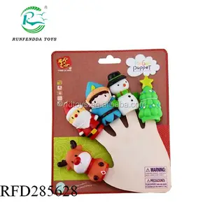 New Design Lovely Mini Christmas Vinyl Finger Puppet Toy