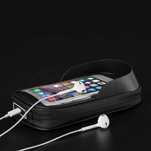 ZOYOSPORTS Sacoche de <span class=keywords><strong>vélo</strong></span> noire à double poche, sacoche de cadre de <span class=keywords><strong>vélo</strong></span>, sacoche de guidon, sacoche de cadre avant, étui pour smartphone 6,2 pouces, étanche - Product Image 6