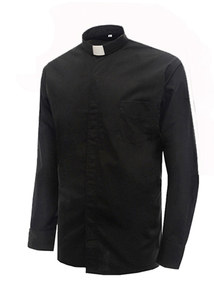 핫 세일 좋은 품질 남자 긴 소매 성직자 셔츠 교회 - Product Image 2