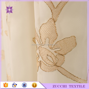 Rideau <span class=keywords><strong>en</strong></span> <span class=keywords><strong>Organza</strong></span> Transparent, 1 pièce, fil doré de haute qualité pour panneau - Product Image 4