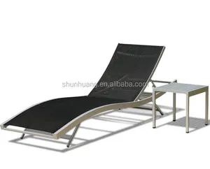 Offre Spéciale extérieur chaise longue piscine chaises en métal lit de couchage