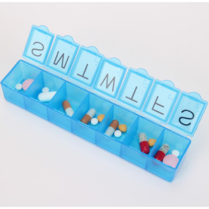 7 day small plastic pill holdder/ Large Pill Box Organizer Holder/Weekly Medicine Organizer
