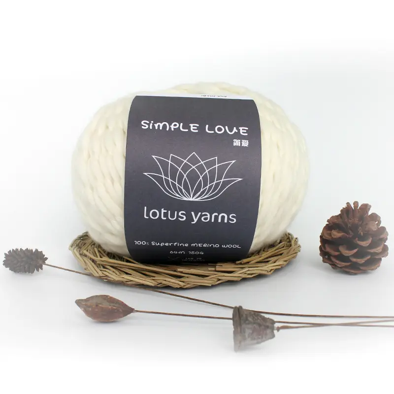 Lotus fio de lã 100% extrafino merino, fio natural de fibra natural, tricô, não dyed