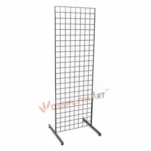 Produsen Logam Gridwall Kawat Rak Display dengan T Dasar Kaki