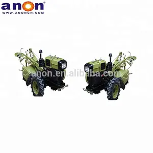 ANON-tractor de granja pequeño con motor diésel, 12HP, precio de refrigeración por agua, caminar, barato