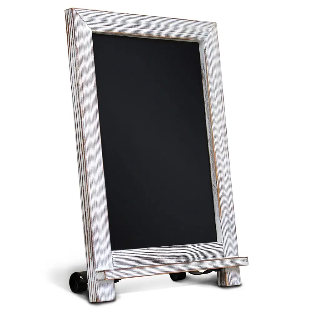 Chalkboard 12x16 inches REATONG 3 Pack Non-Magnetic Blackboard Kitchen and Home Decor Rustic White Wooden Framed Chalkboards for Wedding 