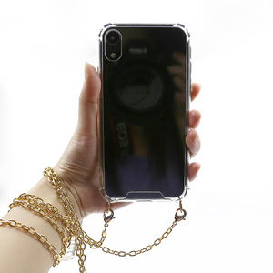 Pendentif à <span class=keywords><strong>collier</strong></span> pour téléphone portable, <span class=keywords><strong>coque</strong></span> transparente Anti-chute, étui de téléphone portable résistant aux chocs avec chaîne en métal pour <span class=keywords><strong>Samsung</strong></span> S8 S9 <span class=keywords><strong>S10</strong></span> Plus Pro - Product Image 4
