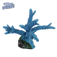 Bien conçu Trésor Bleu marine d'aquarium à la main résine corail coraux