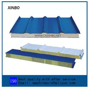Lana de vidrio panel sándwich de lana de roca rodillo que forma <span class=keywords><strong>la</strong></span> máquina techo casa modelo - Product Image 3