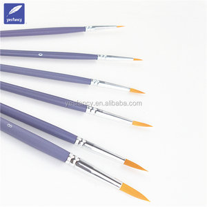 Migliore qualità Rotondo Sintetico Taklon Capelli acquerello pennello spazzola di arte dettaglio pennello - Product Image 1