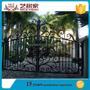 2016 lates moderne métal coulissant jardin principale porte conceptions/bonne qualité et bas <span class=keywords><strong>prix</strong></span> <span class=keywords><strong>grille</strong></span> <span class=keywords><strong>en</strong></span> <span class=keywords><strong>fer</strong></span> <span class=keywords><strong>forgé</strong></span> conception - Product Image 4