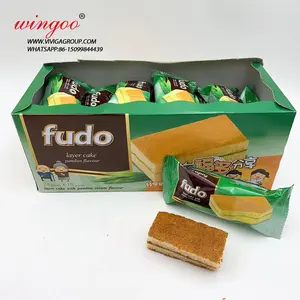 Bom gosto camada de bolo com sabor pandan creme