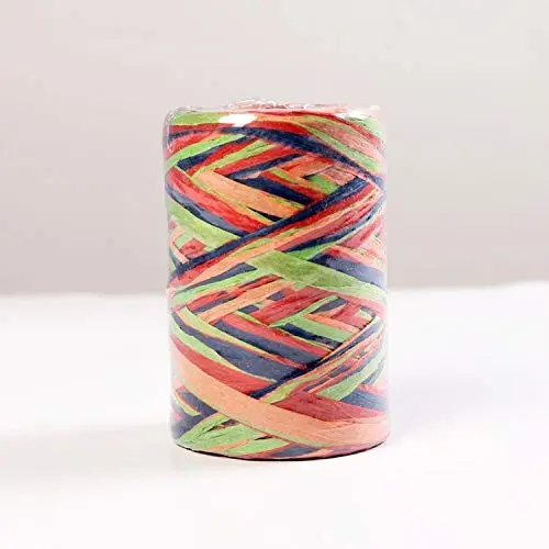 Renkli kağıt halat rafya şerit dekorasyon kabloları şeker hediye ambalaj Scrapbooking Mix renk el sanatları dize noel için