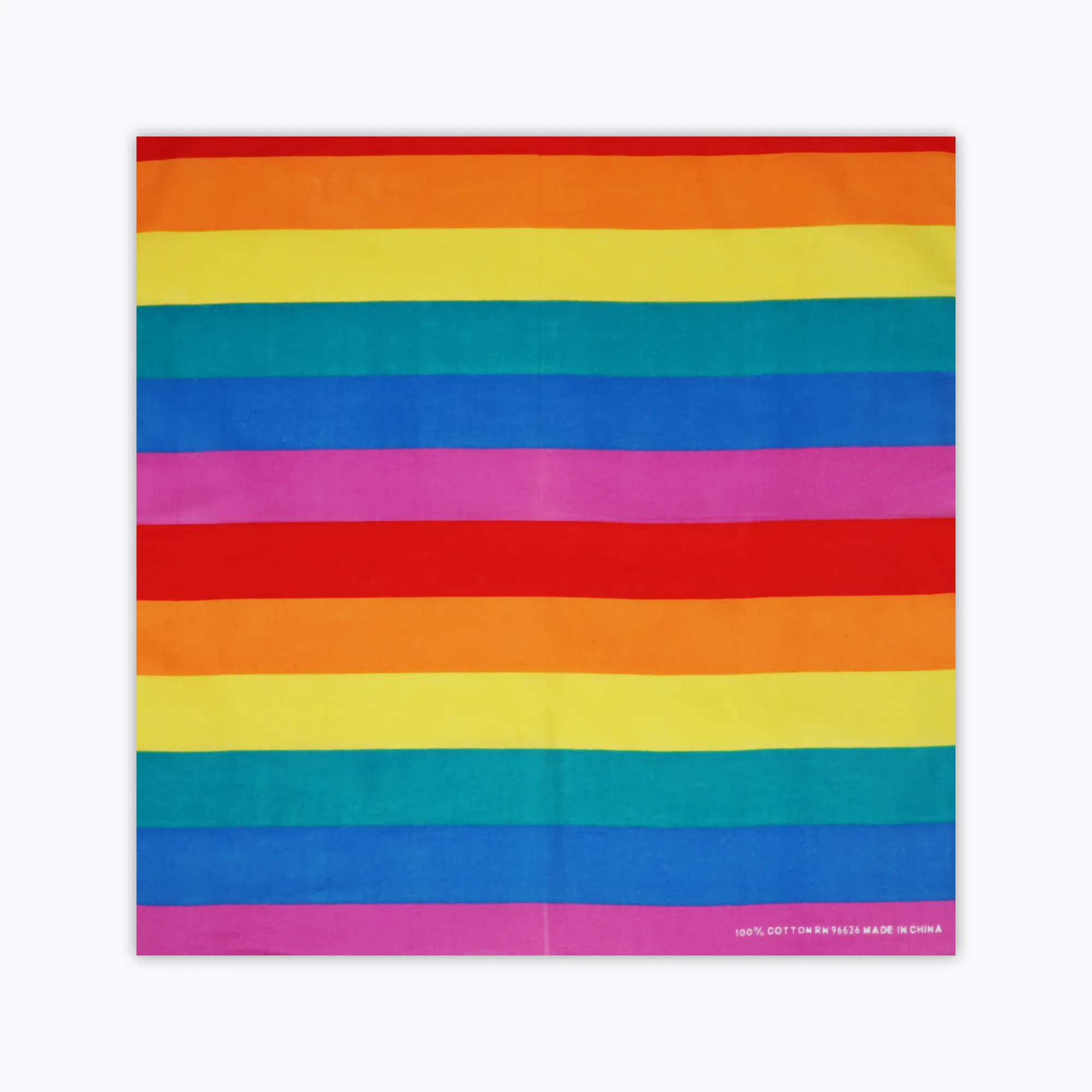 Bandana pour fête d'anniversaire, magnifique motif de refroidissement, carré en coton, couleurs arc-en-ciel, 1 pièce