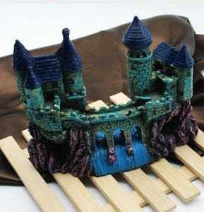 Hars <span class=keywords><strong>Aquarium</strong></span> Decoratie Kunstmatige Oude Kasteel <span class=keywords><strong>Rock</strong></span> Met Waterval <span class=keywords><strong>Aquarium</strong></span> Decor Landscaping Europese Craft Ornament - Product Image 2