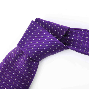 Custom Pattern 100% Silk Woven <strong>Purple</strong> Polka Dot Neck <strong>Ties</strong> for Mens Accessories - Product Image 5