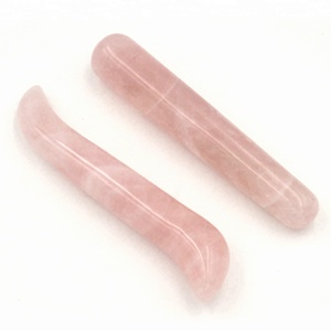 Nhà Máy Cung Cấp Thủ Công Mịn Đánh Bóng Rose <span class=keywords><strong>Quartz</strong></span> S Shape Wand Massager - Product Image 3