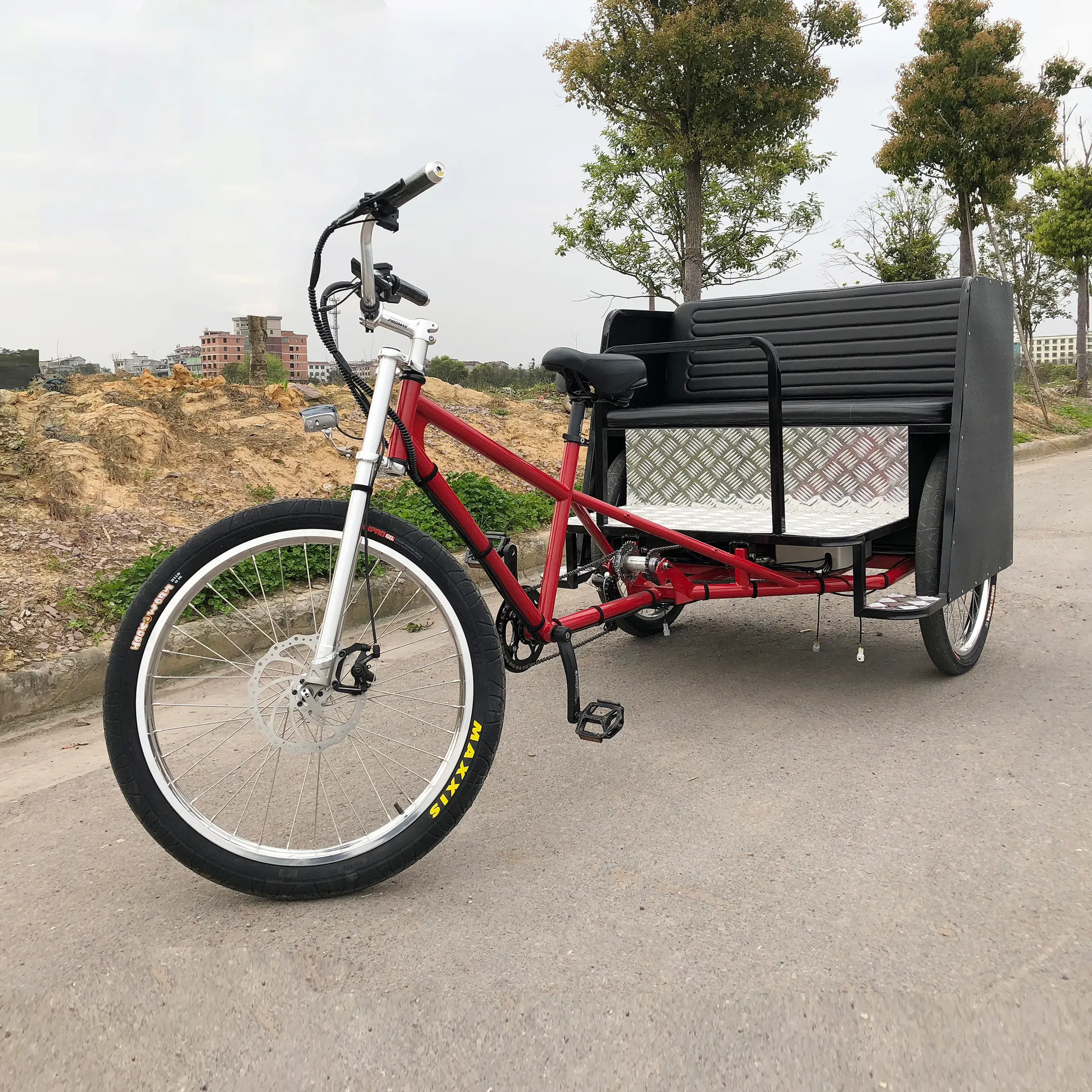 ESTERE Unico Pedale di lusso Passeggeri Pedicab Taxi Passeggeri, a tre ruote triciclo elettrico