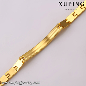 75020 xuping قوانغتشو الفاخرة الاصطناعية الثقيلة النحاس سلسلة ربط المعصم 24k الذهب سلسلة نسائية سوار - Product Image 5