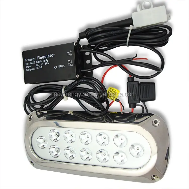 RGB 36W 12V DC luci marine subacquee/marine underwater led boat light/lampade subacquee per yacht