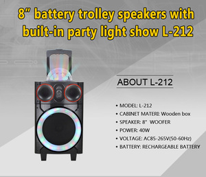 Xách Tay Bass Âm Thanh Loa Siêu Trầm 8 Inch Chuyên Nghiệp Hoạt Động <span class=keywords><strong>DJ</strong></span> Loa Với Disco Ball Ánh Sáng - Product Image 3
