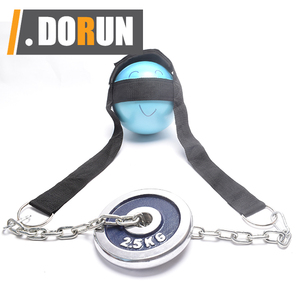 Imbracatura per il collo per l'allenamento con i pesi, esercitatore per il collo per l'attrezzatura per l'allenamento del collo palestra, allenatore per il collo con catena lunga regolabile in acciaio - Product Image 1