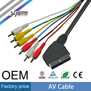 SIPU Composite audio & vidéo câble RGB 21Pin péritel mâle commutateur à 3RCA Phono Plug AV Câble - Product Image 5