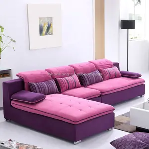 Hotsales Modern Trendi Desain Ruang Kain Sectional Sofa Set