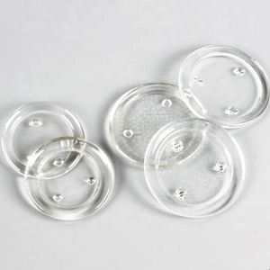 Libero rotondo di Vetro Piastra di Supporto di Candela Pilastro - Product Image 1