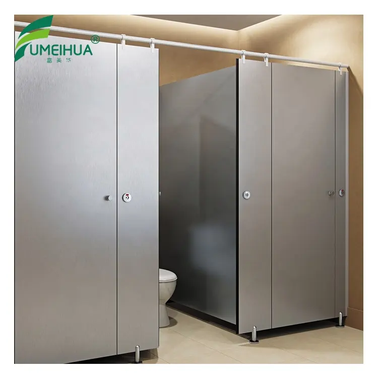 Fumeihua pannello divisorio per wc asilo hpl sistema divisorio per wc con hardware in acciaio inossidabile