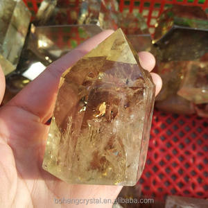 Cristal citrine naturel, 10 pièces, quartz, points cassés, baguettes en cristal à six côtés - Product Image 2