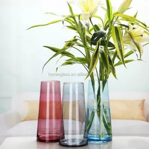彩色透明玻璃花瓶家居装饰简单设计