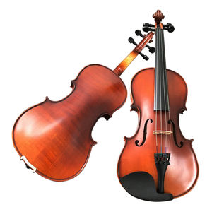 China Factory Sinomusik Precio al por mayor Barniz de pulverización de alta calidad Violín sólido Mate Rojo Marrón Instrumento de cuerda Etiqueta personalizada - Product Image 1
