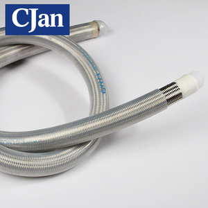 شفافة غطاء سيليكون الفولاذ المقاوم للصدأ مضفر غطاء ملتف PTFE أنبوب/حمض مقاومة خرطوم - Product Image 1