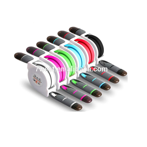 Có thể thu vào 3 trong 1 Flat USB Cable Micro USB Loại C 8Pin sạc cáp dữ liệu <span class=keywords><strong>Sync</strong></span> sạc điện thoại - Product Image 1