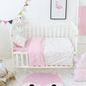 Cotton Bé Crib Bumpers Trẻ Em Bộ Đồ Giường Phim Hoạt Hình 3 Cái Ga Trải Giường Quilt Gối Giường Linen <span class=keywords><strong>Set</strong></span> Bé Crib <span class=keywords><strong>Bedding</strong></span> Sets - Product Image 2