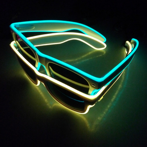 Nuevos productos 2025 gafas de sol de plástico multicolor EL Light up para gafas de neón de fiesta de baile - Product Image 4