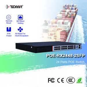 Todaair 24 port ethernet poe beralih 48 v untuk outdoor cpe perangkat