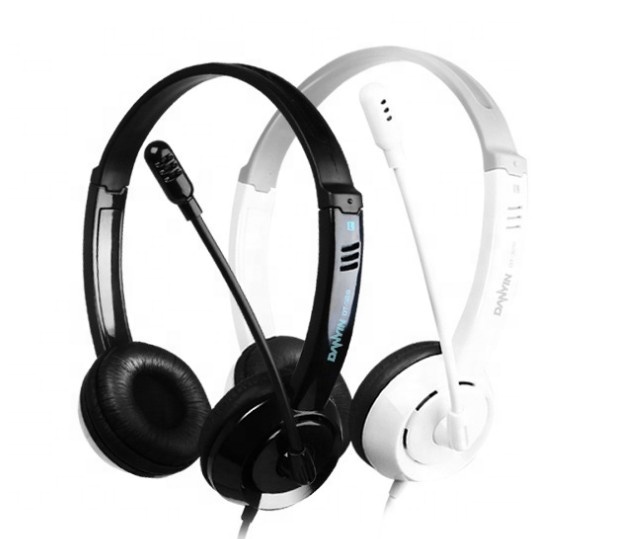 Wired Headphones Monaural Best Selling Cheap Wired Call Center Headset Headphone with Microphone