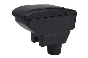 DAIAO DA-5983 PU cuir Double couches porte-gobelet USB chargeur voiture Center <span class=keywords><strong>Console</strong></span> accoudoir boîte de rangement noir Dacia Renault <span class=keywords><strong>Duster</strong></span> - Product Image 3