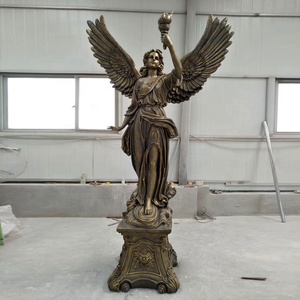 Escultura Decorativa de Ángel Dorado para Jardín, Estatua de Ángel de la Diosa de la Luz - Product Image 4