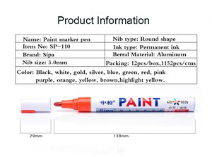 <span class=keywords><strong>ปากกา</strong></span>มาร์กเกอร์กันน้ำแบบถาวร,<span class=keywords><strong>ปากกา</strong></span>ทำเครื่องหมายสำหรับยาง<span class=keywords><strong>รถ</strong></span>ยนต์<span class=keywords><strong>มอเตอร์ไซค์</strong></span>ยาง<span class=keywords><strong>รถ</strong></span> - Product Image 3