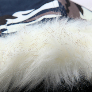 Sudadera con capucha acolchada de camuflaje de invierno para hombre a prueba de viento de talla grande OEM 2019 con capucha decorada de piel - Product Image 5