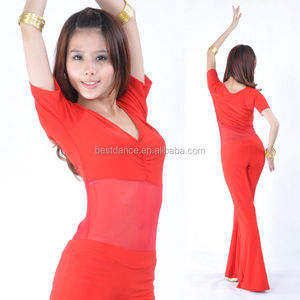 Maglioni semi garza di danza del ventre blusa Top Body suit <span class=keywords><strong>Costume</strong></span> - Product Image 1