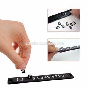 Numero di Telefono Della Scheda magnetica Temporanea di Parcheggio Auto Piastra della Scheda di Auto Sticker Nero - Product Image 2
