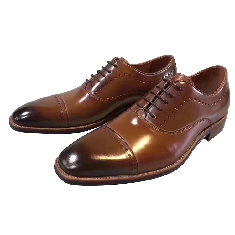 Wincheer-zapatos de cuero auténtico para hombre, calzado Formal a la moda, para oficina y carrera, color negro y marrón, nuevo diseño, 2023